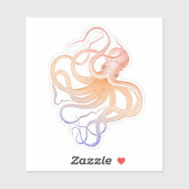 Cute octopus vintage illustration (Sheet)