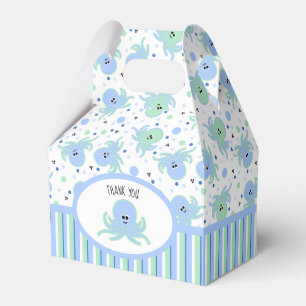 Cute Octopus with Polka-Dots and Stripes Favour Box