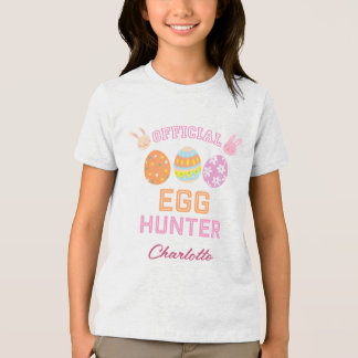Cute Official Egg Hunter Easter Kids Name Tri-Blend Shirt