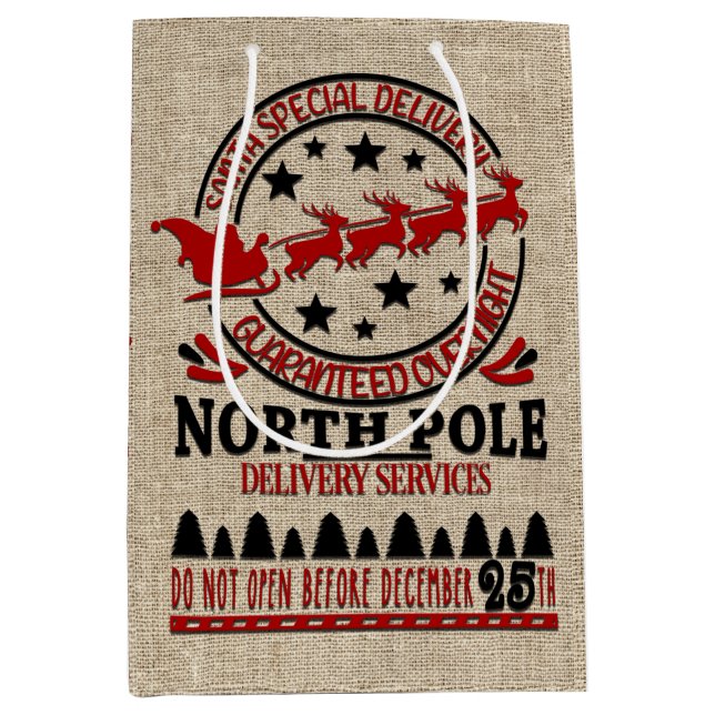 Cute Official Santa Sack GIFT BAG (Front)