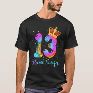 Cute Official Teenager In Tie Dye 13th Birthday G T-Shirt