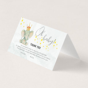 Cute Oh Boy Gender Neutral Elephant Thank You
