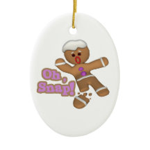 cute oh, snap gingerbread man cookie