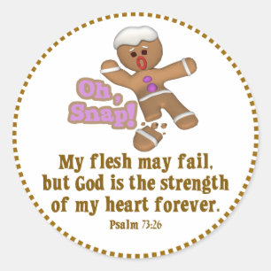 cute oh, snap gingerbread man cookie classic round sticker
