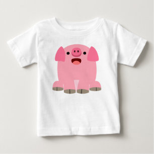 Cute Oinking Cartoon Pig Baby T-Shirt