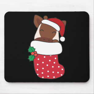 Cute Okapis In Christmas Stockings For Christmas Mouse Mat