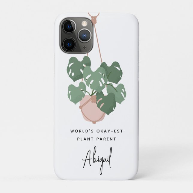 Cute Okay Plant Parent Personalised Case-Mate iPhone Case (Back)