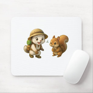 Cute Okojo and Squirrel – Okojo and Friends Mouse Mat
