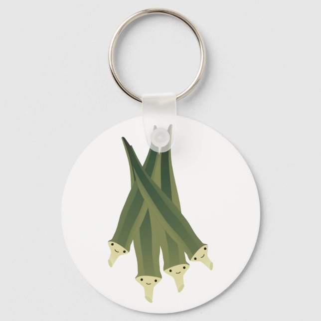 Cute Okra Key Ring (Front)