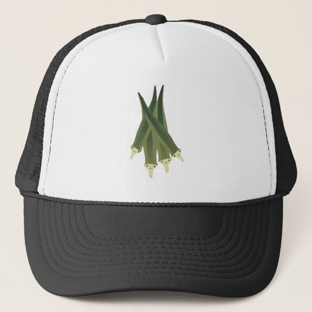 Cute Okra Trucker Hat (Front)