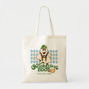 Cute Oktoberfest Ghost Spooky Season Halloween Tote Bag