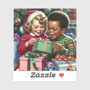 Cute Old-Fashioned Christmas and Happy New Year