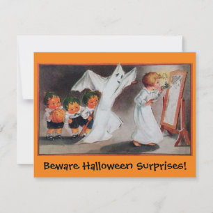 Cute, Old Fashioned Halloween Surprise Invitation
