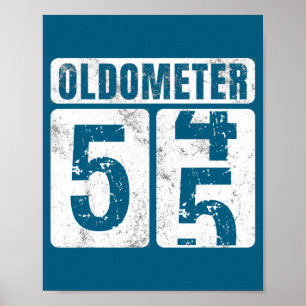 Cute Oldometer 55 Vintage Funny 55th Poster
