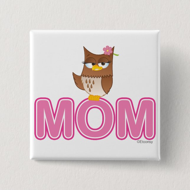 Cute Olivia VonHoot Cartoon for Mum 15 Cm Square Badge (Front)