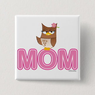 Cute Olivia VonHoot Cartoon for Mum 15 Cm Square Badge