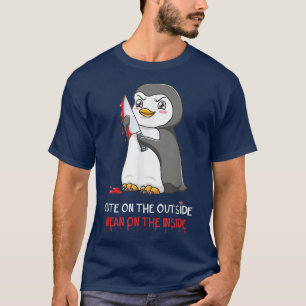 Cute On The Outside Mean On The Inside Gothic Nerd T-Shirt
