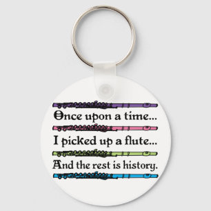 Cute Once Upon A Time Flute Key Ring