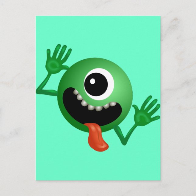 Cute One Eyed Monster Postcard (Front)