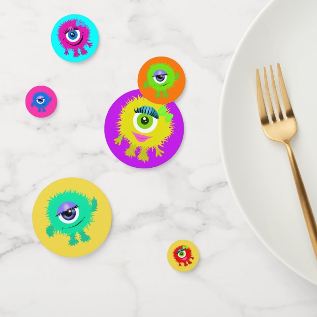 Cute One Eyed Monsters Confetti (Group)