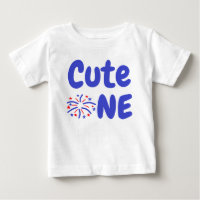 Cute One Firework 1st Birthday