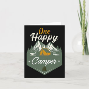 Cute One Happy Camper Birthday Camping Family Matc Card