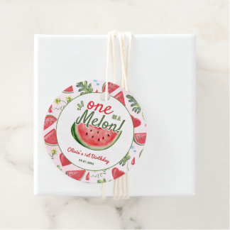 Cute One In A Melon Birthday Party Favour Tags