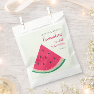 Cute One In A Melon Watermelon 1st Birthday Favour Bags