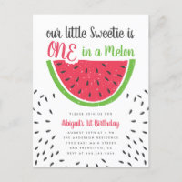 Cute One In A Melon Watermelon Kids 1st Birthday