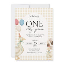 Cute One Silly Goose Birthday