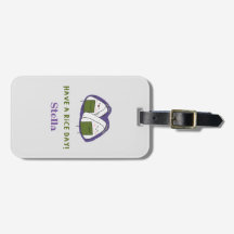 Cute Onigiri personalised Luggage Tag