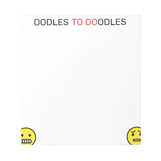 Cute Oodles To Do Notepad (Front)