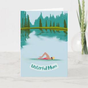 Cute Open Water Swimming Nature Mothers Day Card