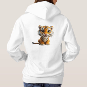 Cute Orange and White Tiger Hoodie