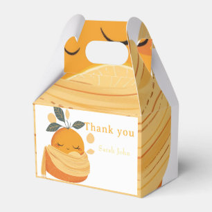 cute orange Baby shower Favour Box