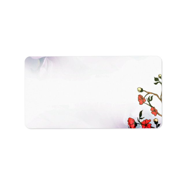 Cute Orange Blossom and modern art texture Label (Front)