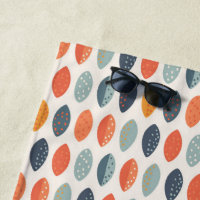 Cute Orange Blue Custom Leafy Botanical Pattern