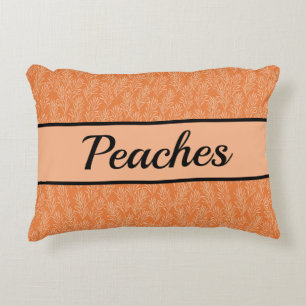 Cute Orange Botanical Customised Pet Decorative Cushion
