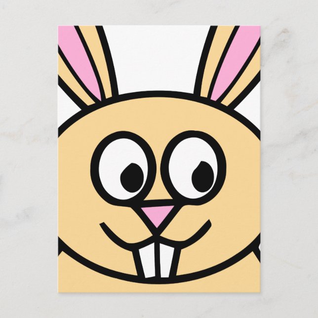 Cute Orange Bunny Rabbit Postcard (Front)