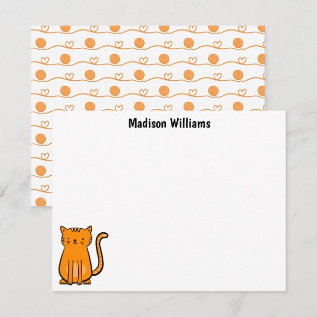 Cute Orange Cat  Card (Front/Back)