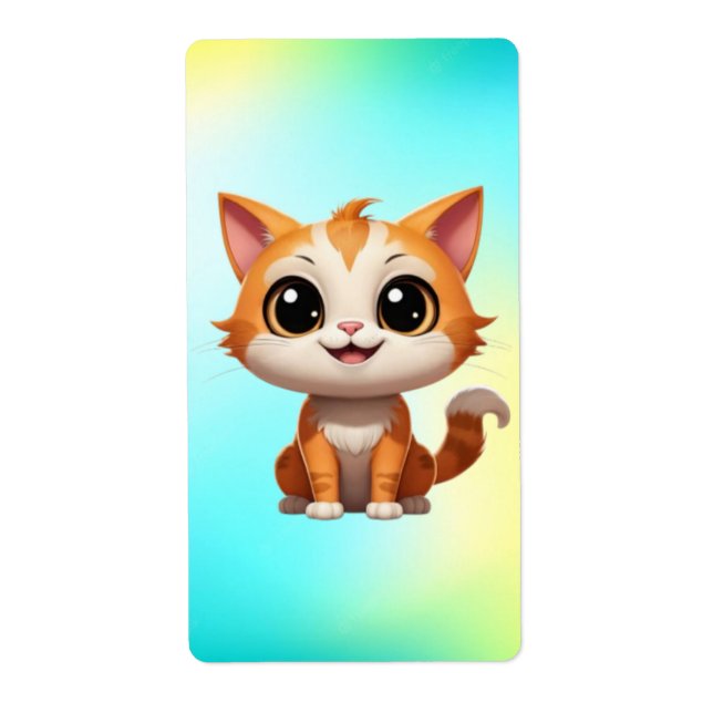 Cute Orange Cat Cartoon Style Character-89738 (Front)
