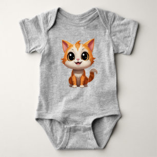 Cute Orange Cat Cartoon Style Character-89738 Baby Bodysuit