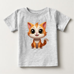 Cute Orange Cat Cartoon Style Character-89738 Baby T-Shirt