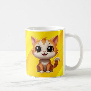 Cute Orange Cat Cartoon Style Character-89738 Coffee Mug