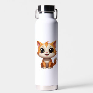 Cute Orange Cat Cartoon Style Character-89738 Water Bottle
