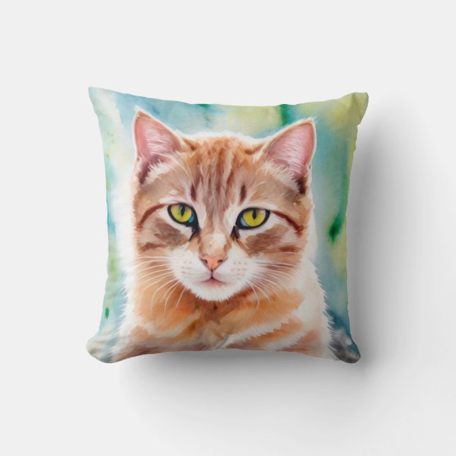 Cute orange cat cushion (Front)