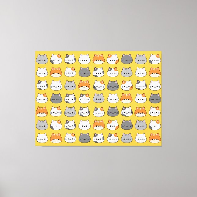 Cute Orange Cat Face  Canvas Print (Front)