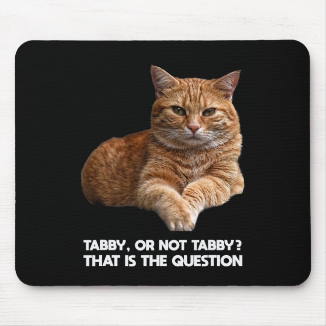 Cute Orange Cat  Mouse Mat (Front)