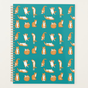 Cute Orange Cat Poses Planner