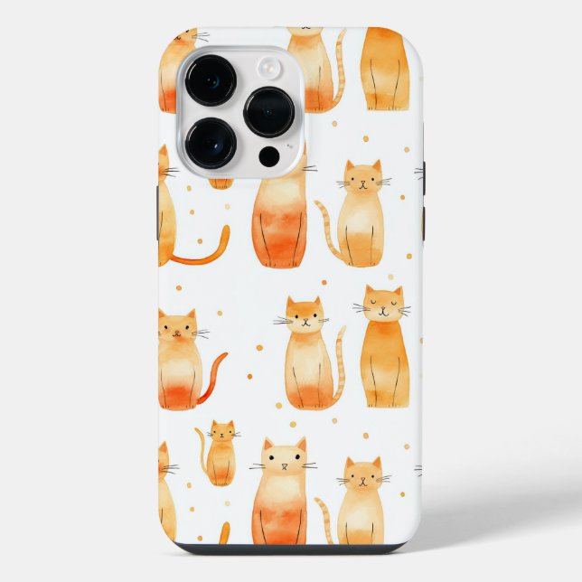 Cute Orange Cats iPhone Case (Back)
